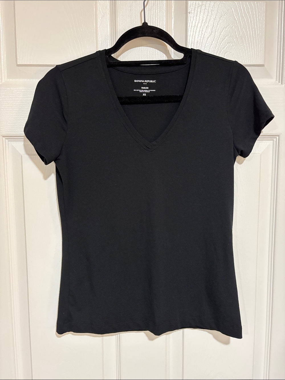 Banana Republic Factory 3 V-neck T-shirt White, Gray, Black Size XS - Picture 12 of 14